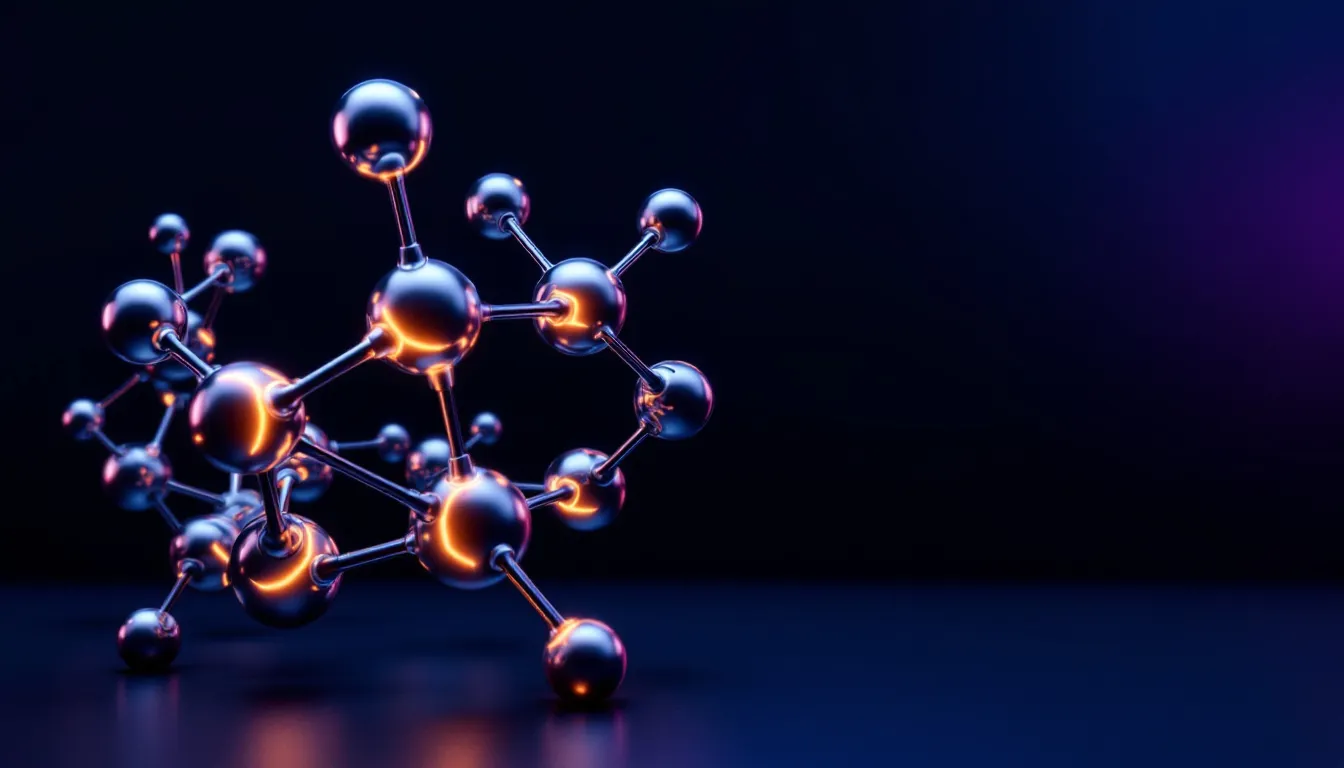 An illustration showing the molecular structure of melamine resin.